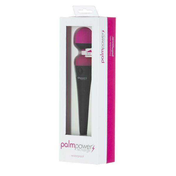 PalmPower Recharge Pink Vibrating Massager, Rechargeable, Flexible Head, Travel Lock