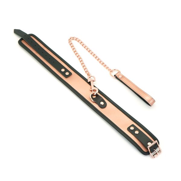 Нашийник з повідцем Liebe Seele Rose Gold Memory Collar with Leash SO9494 фото