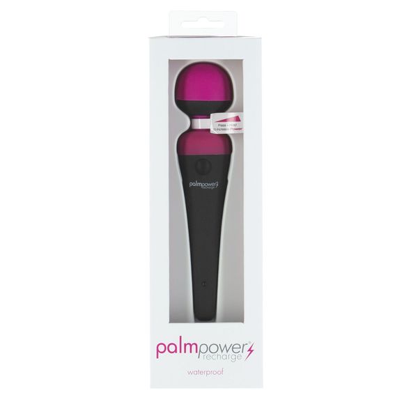 PalmPower Recharge Pink Vibrating Massager, Rechargeable, Flexible Head, Travel Lock