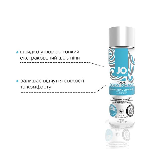 System JO TOTAL BODY Anti-bump Intimate Shaving Gel (240ml) moisturizing