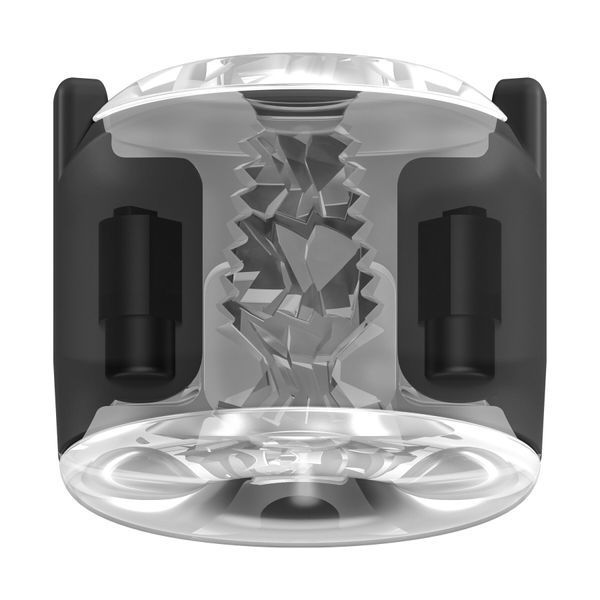 KIIROO PowerShot 2-in-1 Interactive Masturbator with Vibration, Compact, 2 Vibrating Motors, Black