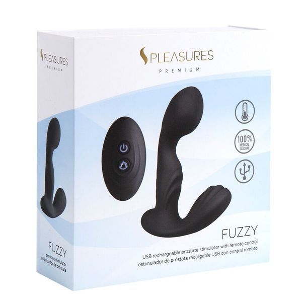 Вибромассажер простаты S Pleasures Premium FUZZY, черный, с рельефом, 10 режимов вибрации SX1612 фото