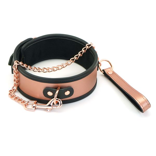 Нашийник з повідцем Liebe Seele Rose Gold Memory Collar with Leash SO9494 фото