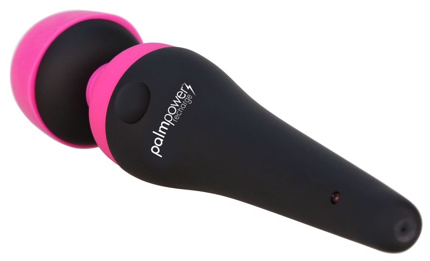 PalmPower Recharge Pink Vibrating Massager, Rechargeable, Flexible Head, Travel Lock