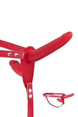 Fetish Tentation Strap-On with Double Dildo Red Strap-On with Double Dildo.