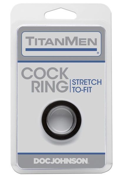 Doc Johnson Titanmen Tools Cock Ring - Black, Black