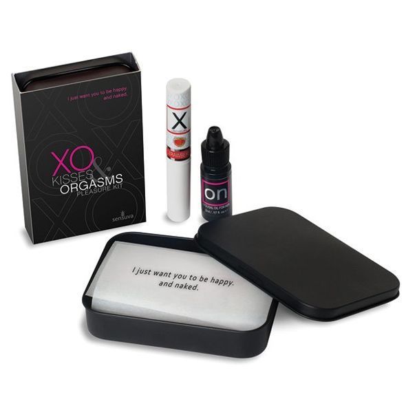 Sensuva XO Kisses & Orgasms Gift Set (lip balm with pheromones and liquid vibrator)