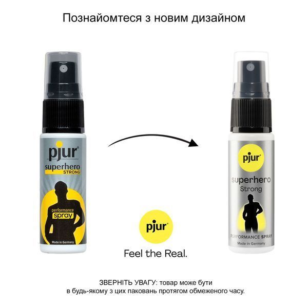 Спрей-пролонгатор pjur Superhero Strong Spray 20 ml, с экстрактом имбиря, без анестетиков PJ12920 фото