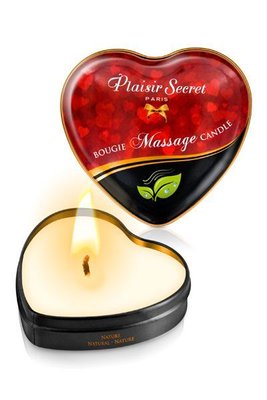 Plaisirs Secrets Natural heart-shaped massage candle (35 ml)