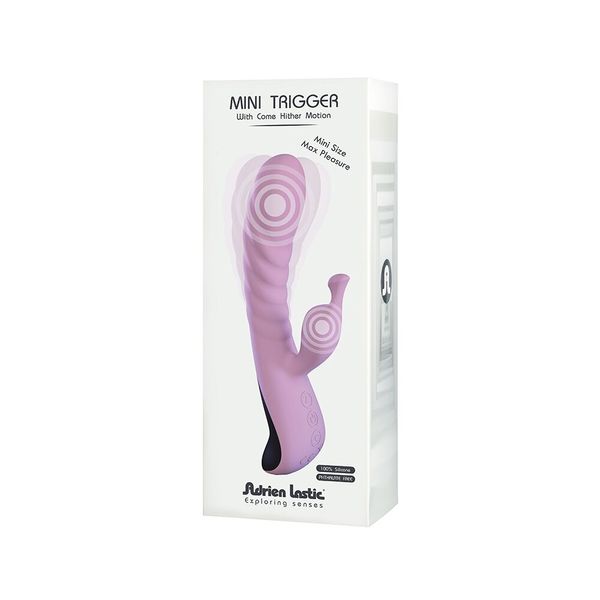 Vibrator Adrien Lastic Mini Trigger with massaging shaft movements