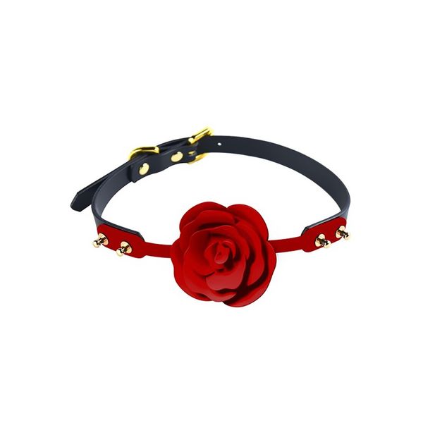 Zalo Rose Ball Gag Luxury Rose-Shaped Ball Gag, Dual Use