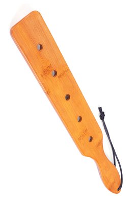 Paddle Fetish Tentation — Paddle 5 Holes Bamboo, packaged in PE bag