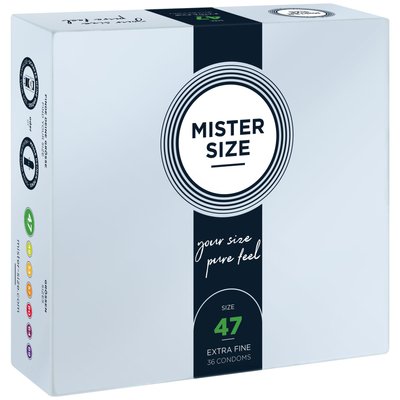 Mister Size - pure feel Condoms - 47 (pack of 36), thickness 0.05 mm