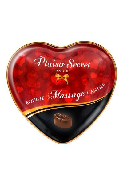 Plaisirs Secrets Chocolate heart-shaped massage candle (35 ml)