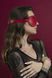 Feral Feelings Blindfold Mask, Genuine Leather, Red