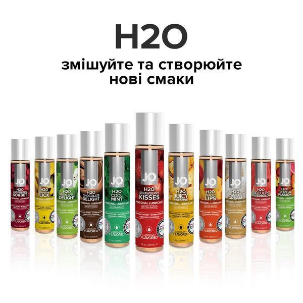 Змазка на водній основі JO H2O &mdash; Strawberry Kiss (120 мл) без цукру, рослинний гліцерин SO1672 фото