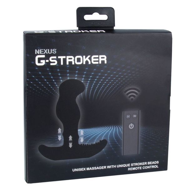 Prostate massager Nexus G Stroker with pearl massaging anus and remote control, max diameter 3cm