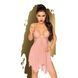 Penthouse Lace Bralette High Slit Babydoll - Sweet Beast Rose L/XL, Pink
