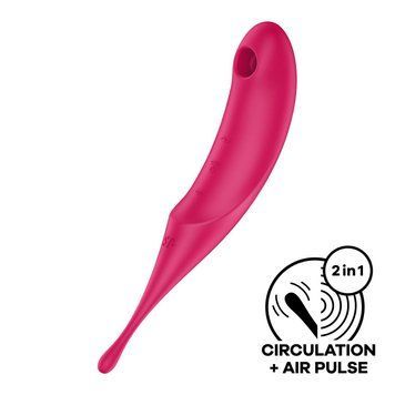 Вібратор для клітора з вакуумною стимуляцією Satisfyer Twirling Pro Red SO7802 фото