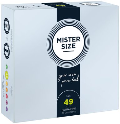 Mister Size - pure feel Condoms - 49 (pack of 36), thickness 0.05 mm