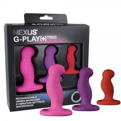 Set of prostate vibrators Nexus G-Play Trio Plus, max diameter 2.3-3.0-3.5cm, for beginners