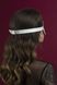 Feral Feelings Blindfold Mask with Rivets, Genuine Leather, White