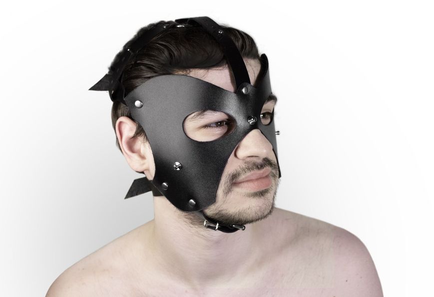 Feral Feelings 2-in-1 Leather Dog Mask with Removable Muzzle