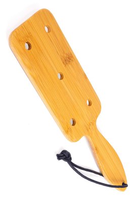 Paddle Fetish Tentation Paddle Wide and Short Bamboo, packaged in PE bag