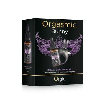 Набір Orgie Orgasmic Bunny: збуджувальні краплі та ерекційне віброкільце SX3641 фото