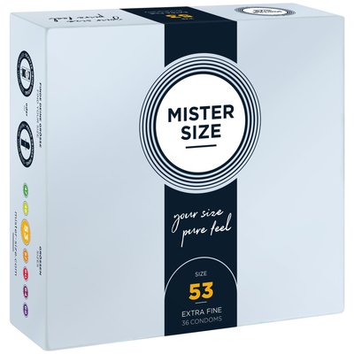 Mister Size - pure feel Condoms - 53 (pack of 36), thickness 0.05 mm