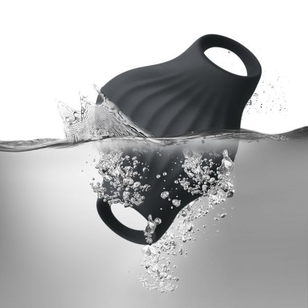 Rocks Off Palm Black Masturbator with Finger Loops and 10 Modes