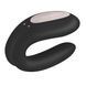 Satisfyer Double Joy Black Smart Vibrator for Couples with Wide Clitoral Stimulator