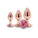 Набір анальних пробок NS Novelties Rear Assets - Trainer Kit - Rose Gold - Pink Gem SX4355 фото 1