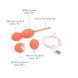 We-Vibe Bloom Smart Vaginal Balls with Vibration, 3.3 cm in diameter, 45, 65, and 80 g in weight