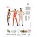Passion BS034 white bodystocking, jumpsuit, imitation bodysuit and stockings, White