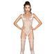 Passion BS034 white bodystocking, jumpsuit, imitation bodysuit and stockings, White