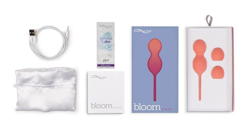 We-Vibe Bloom Smart Vaginal Balls with Vibration, 3.3 cm in diameter, 45, 65, and 80 g in weight