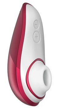 Womanizer Liberty Red Vacuum Clitoral Stimulator, Magnetic Cap, 2 Attachments, Red