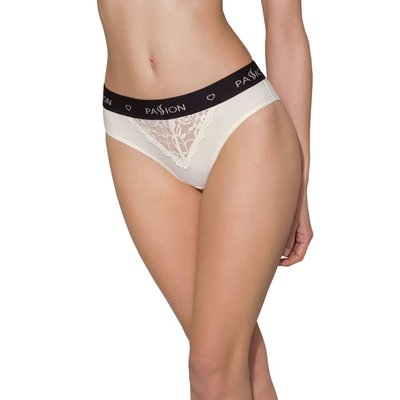 Panties with wide lace band Passion PS001 PANTIES ecru, size L