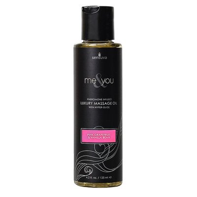 Sensuva Me&You Pink Grapefruit & Vanilla Bean Massage Oil (125 ml) with Pheromones