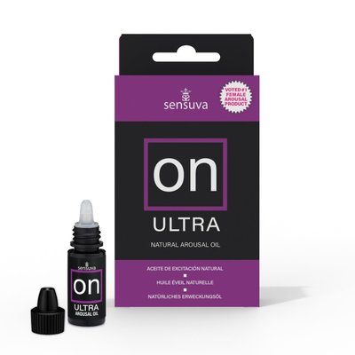 Sensuva ON Arousal Oil for Her Ultra Clitoral Excitement Drops (5ml) most powerful, up to 45 minutes.