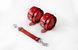 Feral Feelings Hand Restraints Red, Genuine Leather