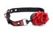 Кляп з трояндою Master Series: Eye-Catching Ball Gag With Rose, чорно-червоний SO8794 фото 2