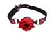 Кляп з трояндою Master Series: Eye-Catching Ball Gag With Rose, чорно-червоний SO8794 фото 1