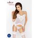 Корсет с пажами JANET CORSET white L/XL - Passion, трусики, полупрозрачный EL11804 фото 2