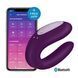 Satisfyer Double Joy Violet Smart Couples Vibrator with Wide Clitoral Stimulator