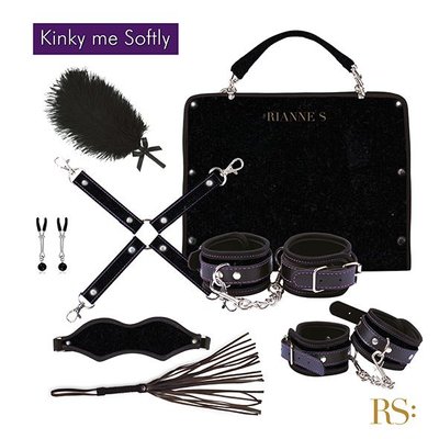 Подарочный набор для BDSM RIANNE S - Kinky Me Softly Black: 8 предметов для удовольствия SO3864 фото