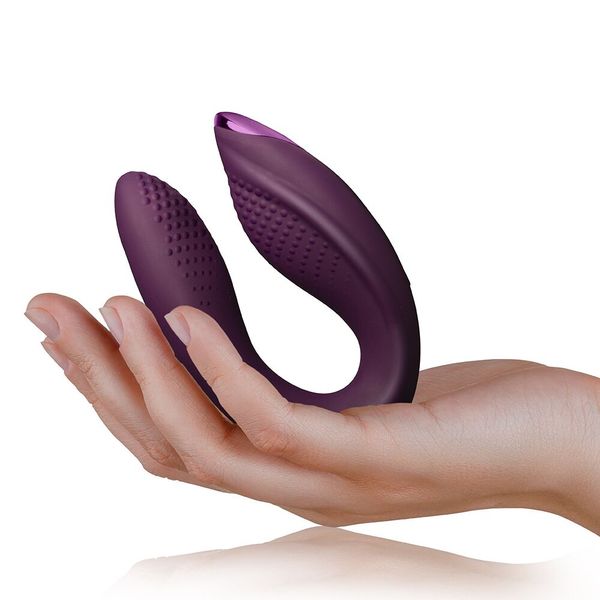 Women's hands-free orgasm vibrator Rocks Off Rock Chick Diva Purple, remote control