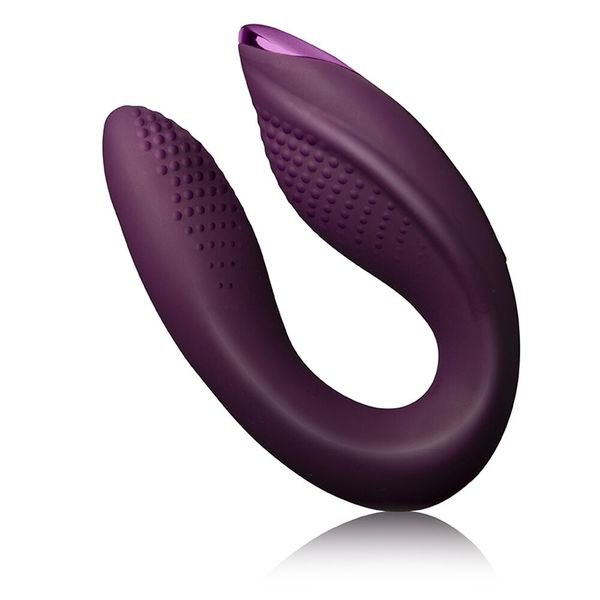 Women's hands-free orgasm vibrator Rocks Off Rock Chick Diva Purple, remote control