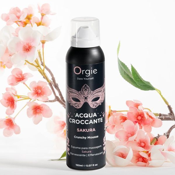 Orgie &ndash; Acqua Croccante Sakura Massage Foam (150 ml), with a bursting bubble effect